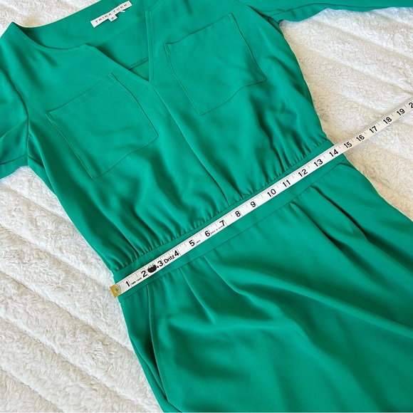 Trina Turk Wynn Crepe Sheath Dress Women Size 2 Jade Green 3/4 Sleeve NWOT Party - Picture 13 of 16